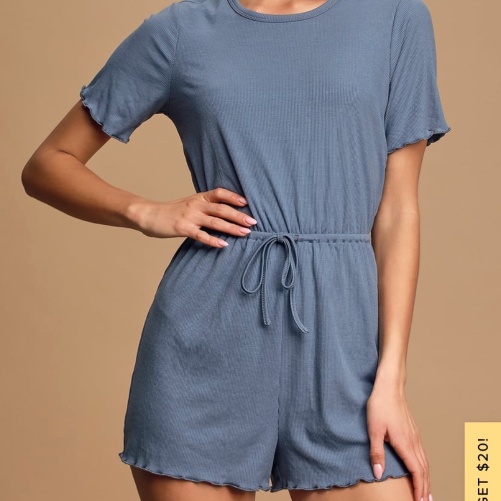 Lulus Slate Blue Romper - Sz. S
